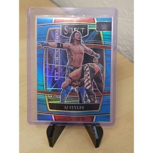 2022 WWE Panini Select Prizm Blue Concourse AJ Styles  /299